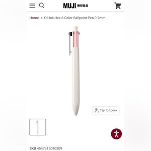 New Muji 6 Color Hexagonal Pen